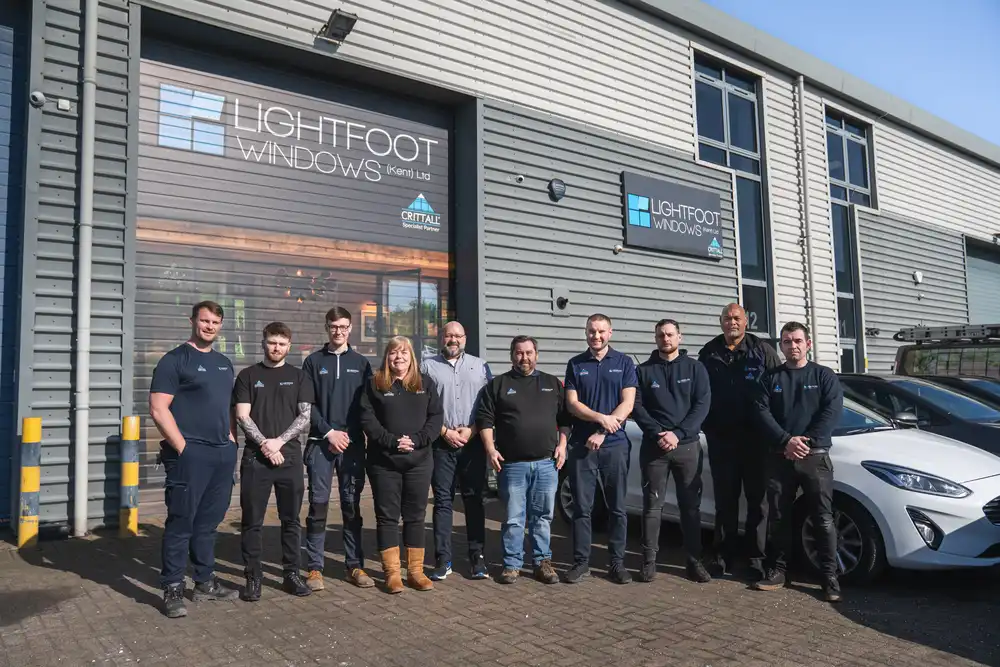 Lightfoot Windows team outside of the office