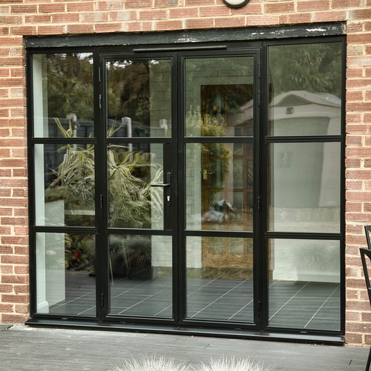 Hinged double external Aluminium doors